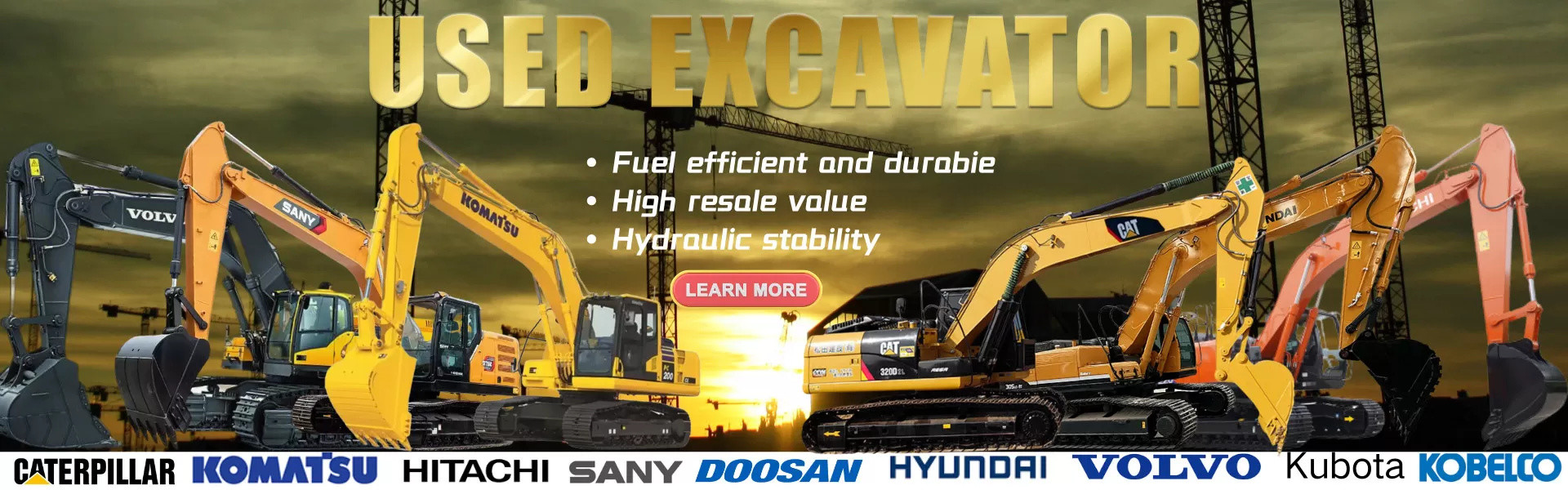 qualité CAT Excavators utilisée usine